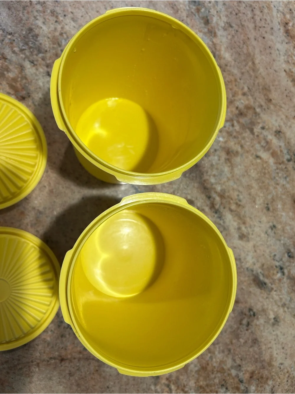 Tupperware Servalier Canister Set (2) Vintage #811-13 #811-14